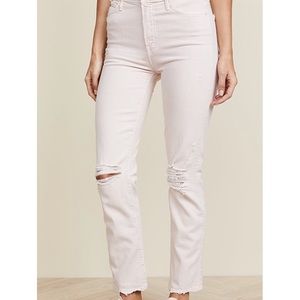 mother light pink denim